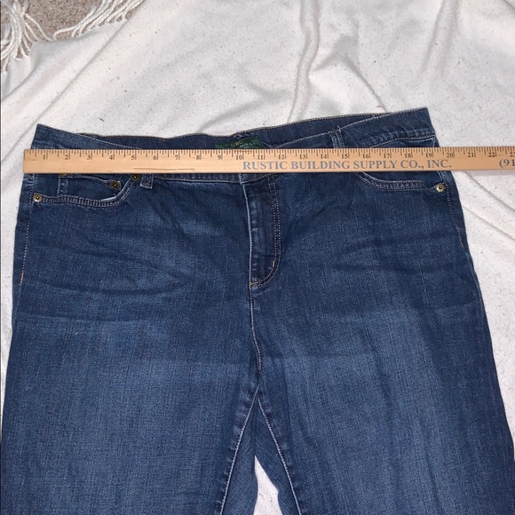 Lauren, Ralph Lauren Classic Blue Jeans 18w mid rise, straight leg, dark blue - Picture 4 of 9
